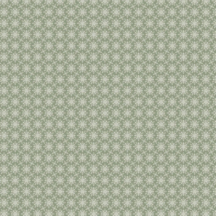 Green - Detailed Snowflakes 44" Wide Cotton (66250405-02) 🇨🇦 - Maple Leaf Quilting Company Ltd.