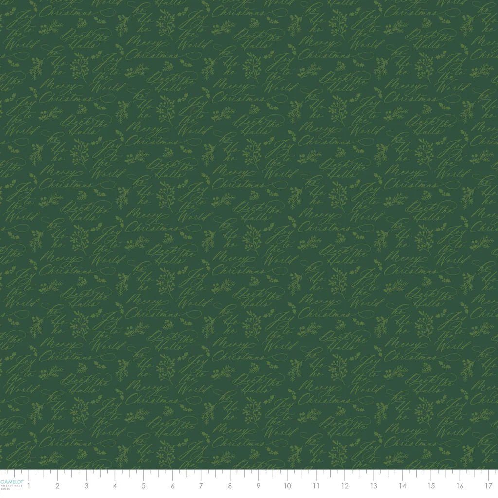 Green - Holiday Wishes 44" Wide Cotton (66250503-01) 🇨🇦 - Maple Leaf Quilting Company Ltd.