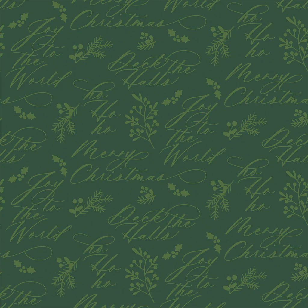 Green - Holiday Wishes 44" Wide Cotton (66250503-01) 🇨🇦 - Maple Leaf Quilting Company Ltd.