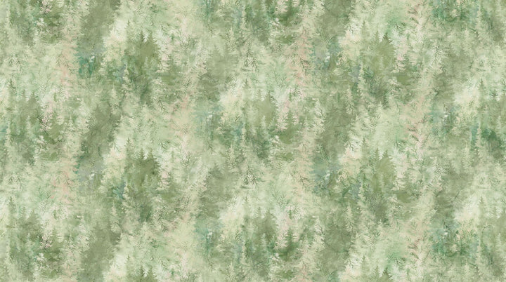 Green Multi Trees - Altitude | 43/44" Cotton (DP29156-73) - Sold in UNITS of ¼ metre - Maple Leaf Quilting Company Ltd.