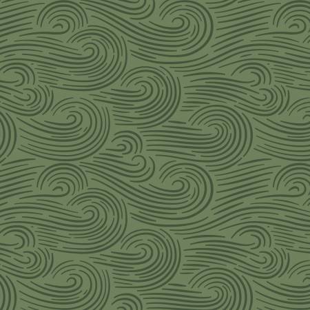 Green Spring Breeze 108” Organic Cotton (227914 - X) - Sold in UNITS of 1/4 metre - Maple Leaf Quilting Company Ltd.