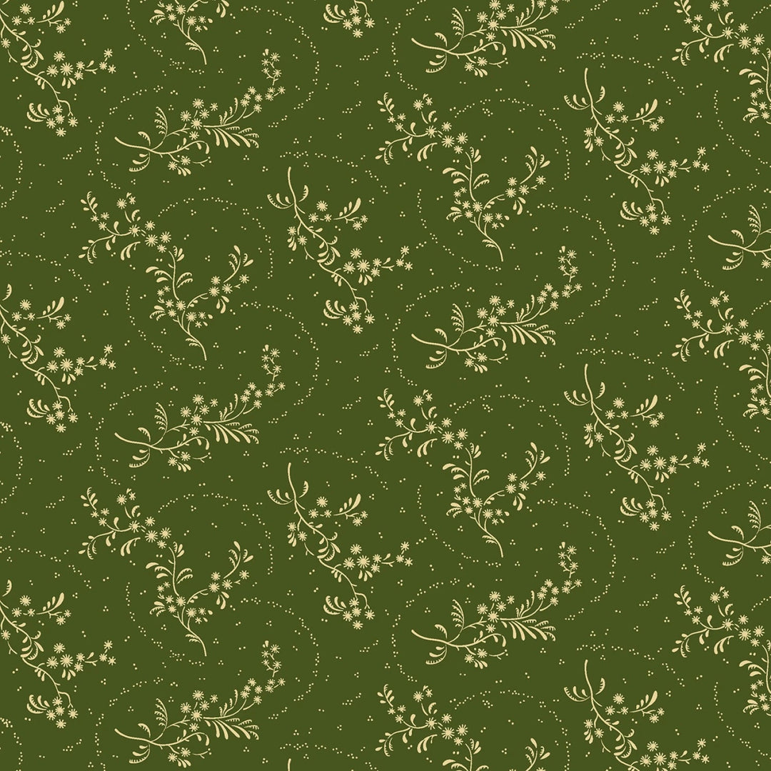 Green Whimsical Vine 44” - (R111334D - GREEN) – Sold in UNITS of ¼ metre - Maple Leaf Quilting Company Ltd.