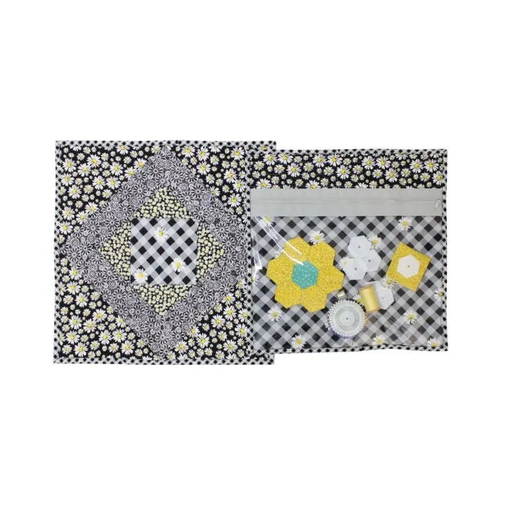 Grey Project Bags Quilt - As - You - Go Kit with Zippity - Do - Done Zipper (Set of 2) - Maple Leaf Quilting Company Ltd.