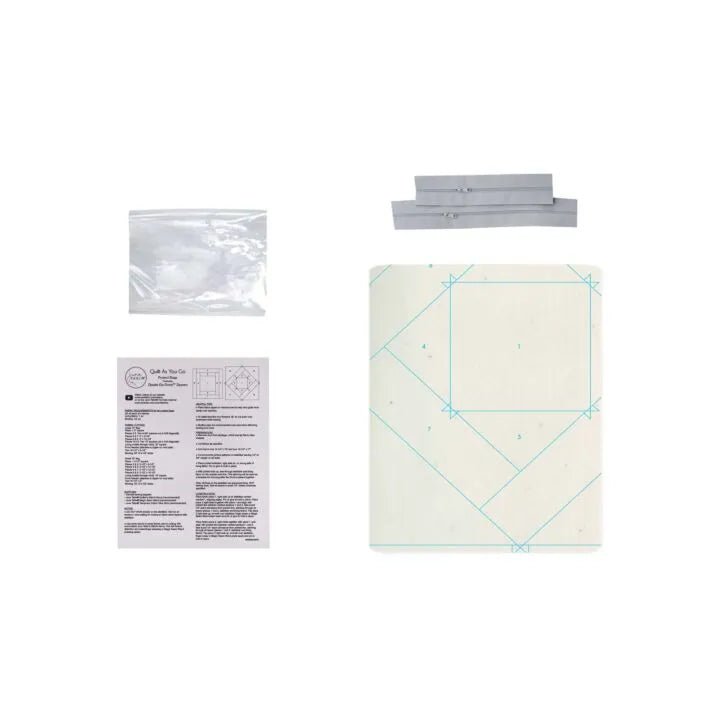 Grey Project Bags Quilt - As - You - Go Kit with Zippity - Do - Done Zipper (Set of 2) - Maple Leaf Quilting Company Ltd.