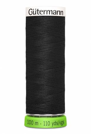 Gutermann Recycled Polyester Thread 100m/110yds | Black - 000 - Maple Leaf Quilting Company Ltd.