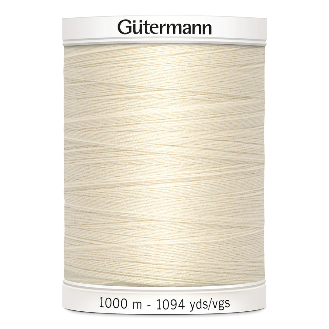 Gutermann Sew - all Polyester All Purpose Thread 1000m/1094yds | Eggshell - Maple Leaf Quilting Company Ltd.