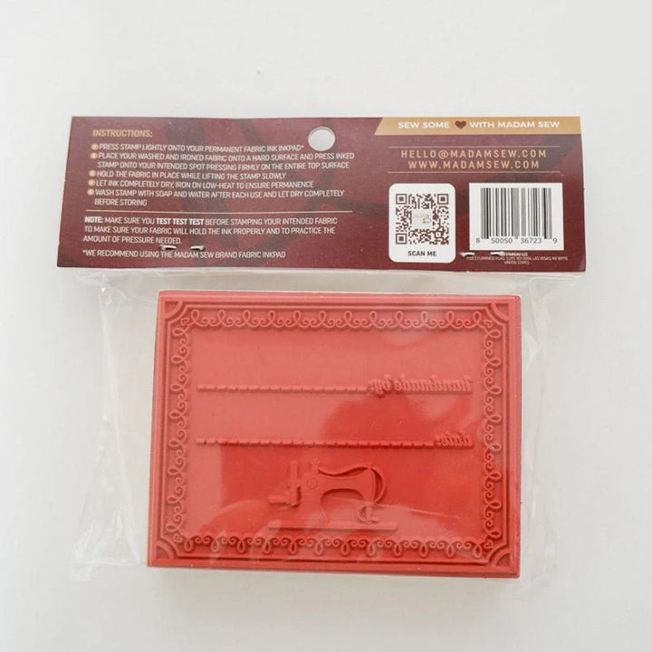 Handmade By Fabric Stamp (MS - STMP) - Maple Leaf Quilting Company Ltd.