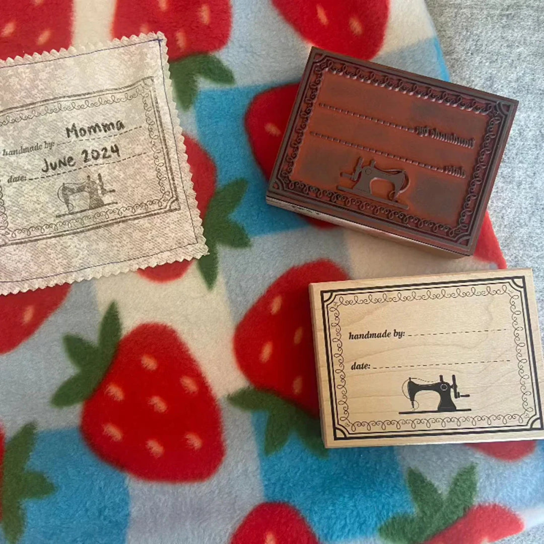 Handmade By Fabric Stamp (MS - STMP) - Maple Leaf Quilting Company Ltd.