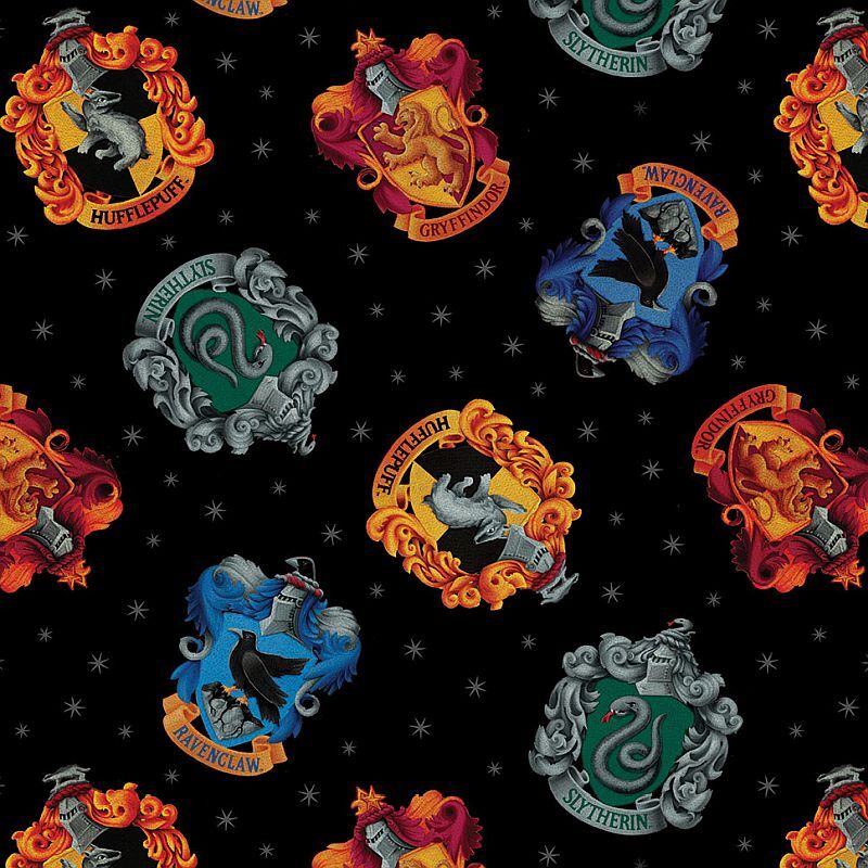 Harry Potter Hogwarts Crest 108” Cotton (15219W - 12) - Sold in UNITS of 1/4 metre - Maple Leaf Quilting Company Ltd.