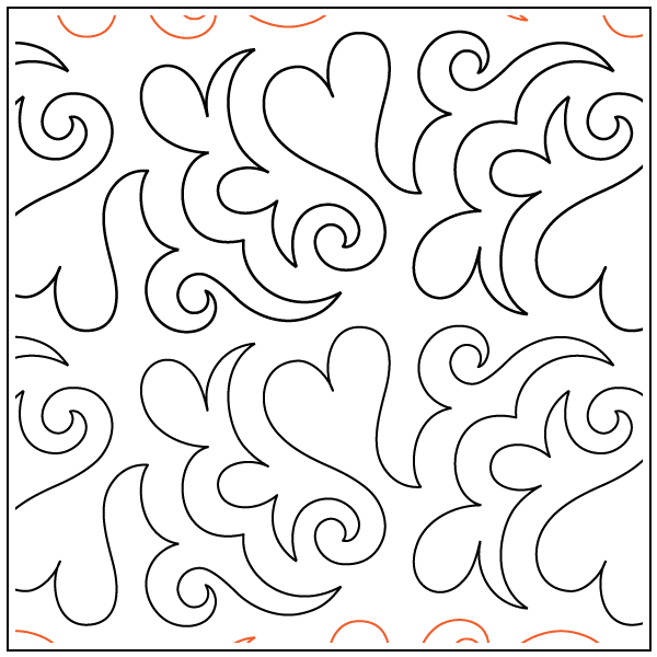 Hearts A Flutter – 6.75” Paper Pantograph - Maple Leaf Quilting Company Ltd.