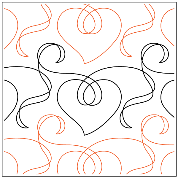 Heartstrings – 5.5” Paper Pantograph - Maple Leaf Quilting Company Ltd.