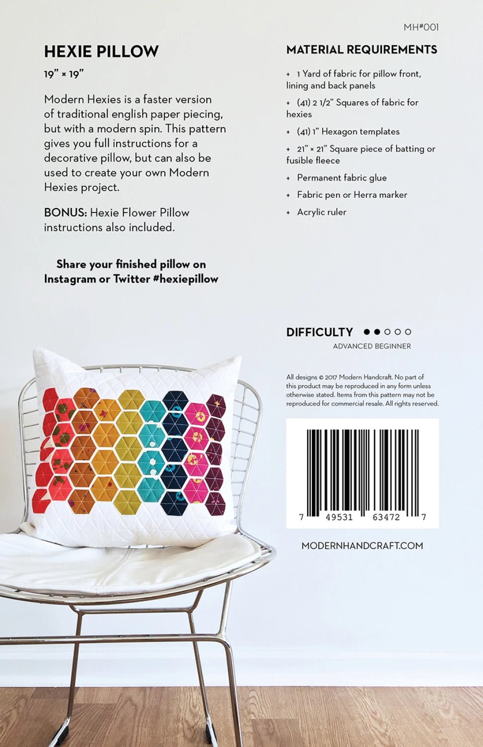 Hexie Pillow Pattern - Maple Leaf Quilting Company Ltd.