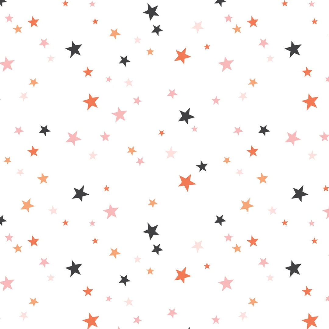 Hey Pumpkin - Stars White | 108” Cotton (WB16040R - WHITE) - Sold in UNITS of 1/4 metre - Maple Leaf Quilting Company Ltd.