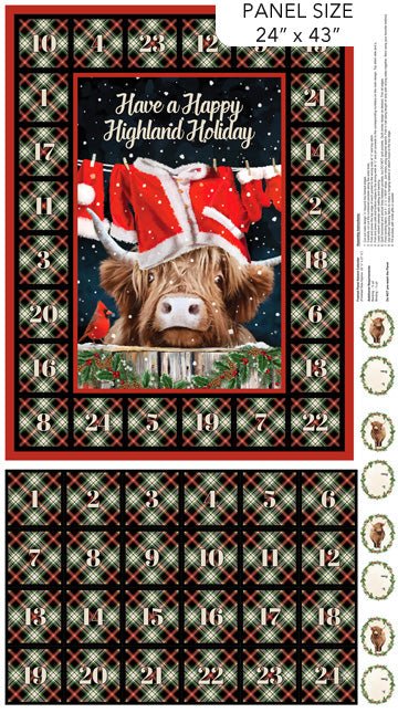 Highland Heart - Northcott - 24" x 43" Panel (DP28053 - 99) - Maple Leaf Quilting Company Ltd.