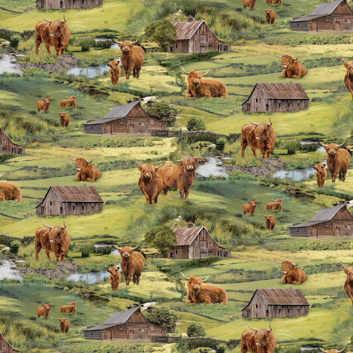 Highland Home by Jason Kirk - Northcott | Highland Scenic 44” - (DP28689 - 76) – Sold in UNITS of ¼ metre - Maple Leaf Quilting Company Ltd.
