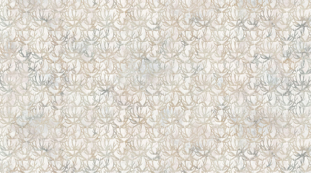 Highland View - Antlers Multi - White | 43/44" Cotton (DP27590 - 10) - Sold in UNITS of ¼ metre - Maple Leaf Quilting Company Ltd.