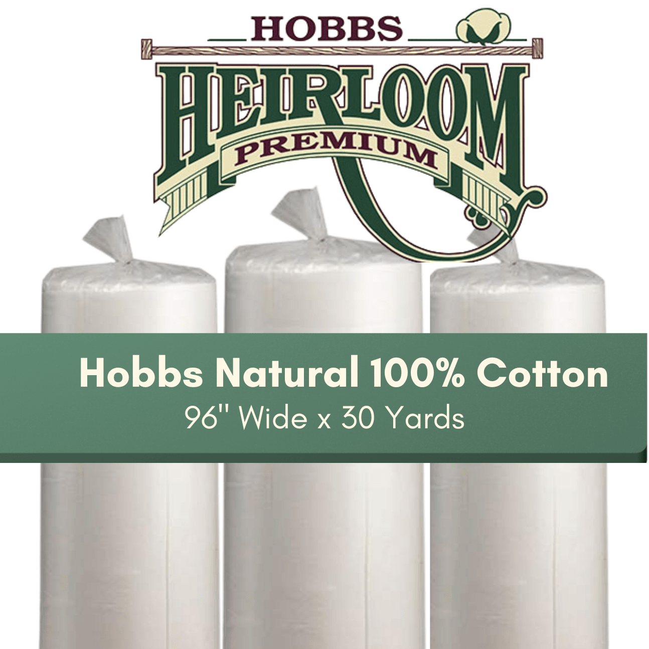 Hobbs Heirloom Natural 100% Cotton - Full Roll 96