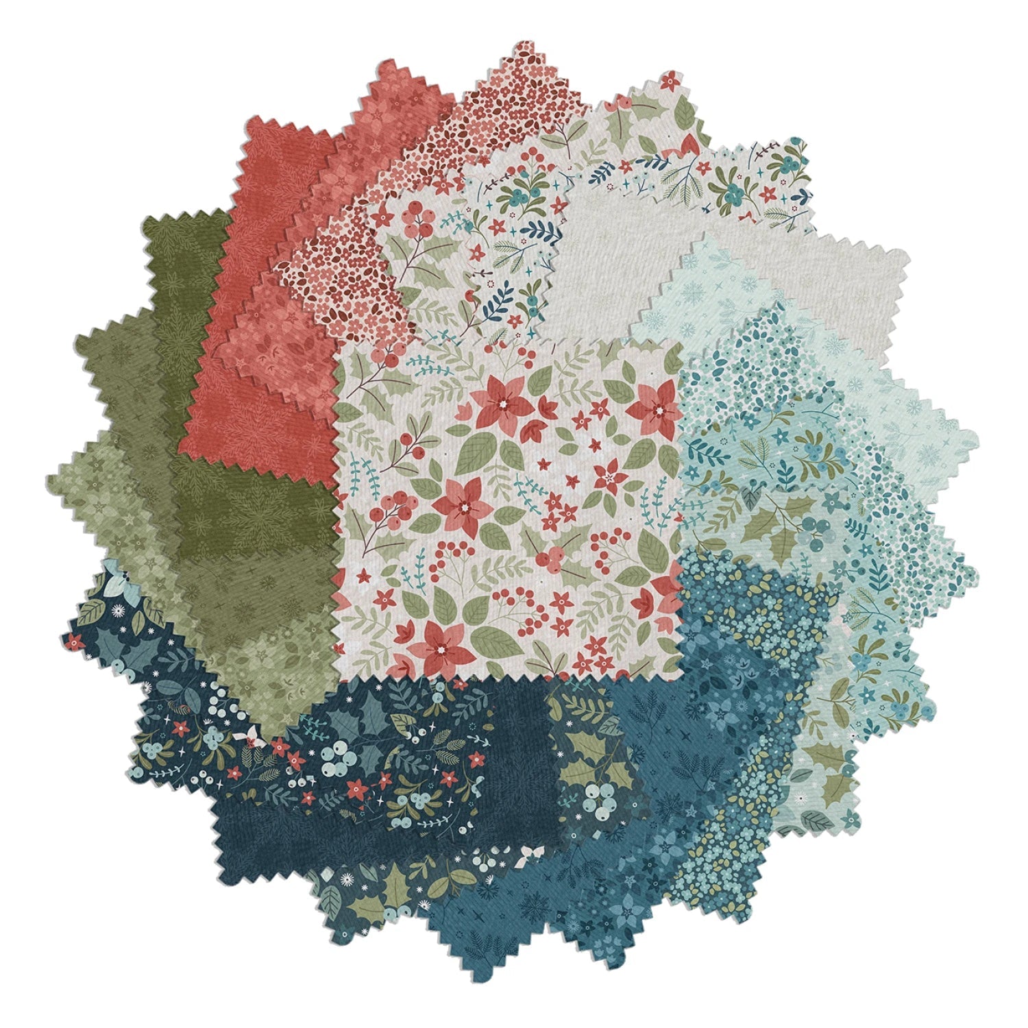 Holly & Hearth | 5in Squares - 42pcs (HLLY5PK) - Maple Leaf Quilting Company Ltd.