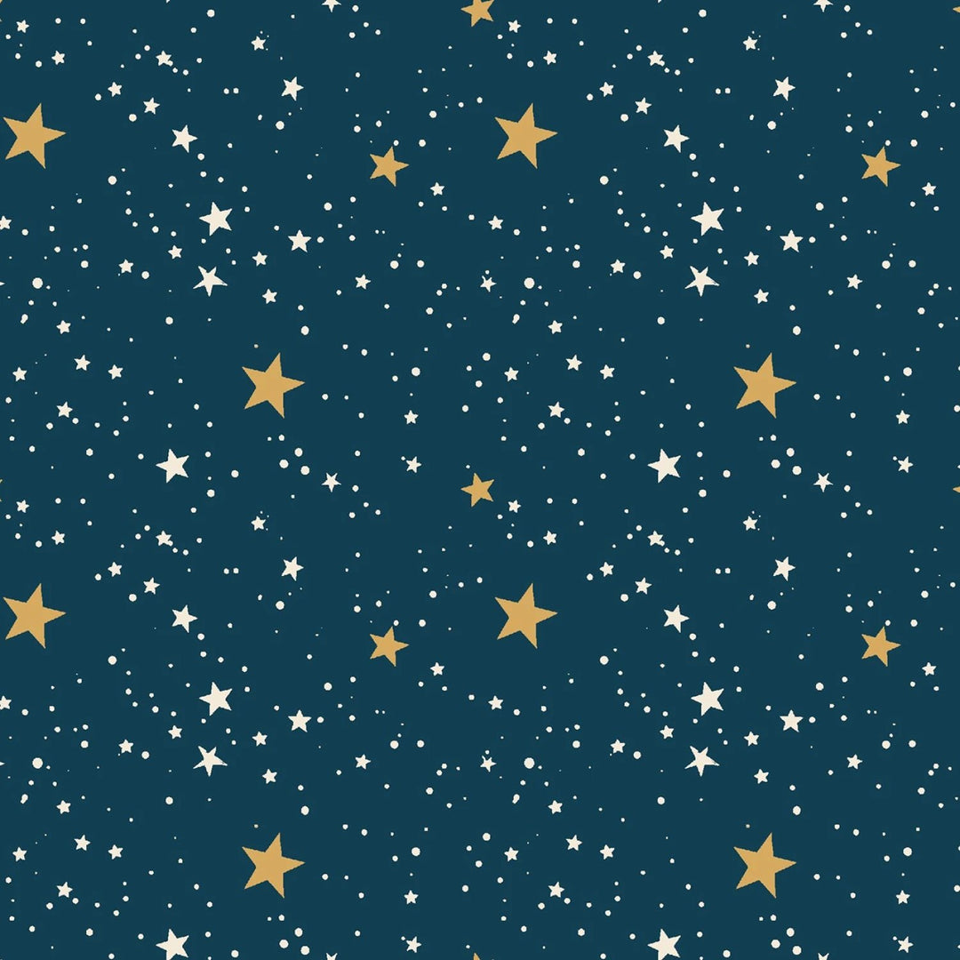 Holly Jolly Calico - Navy Stars 6" | 44"/45" Cotton - Maple Leaf Quilting Company Ltd.