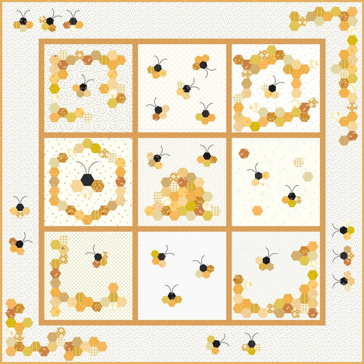 Honey to the Bee Quilt Pattern (PSDCO - HONEY) - Maple Leaf Quilting Company Ltd.