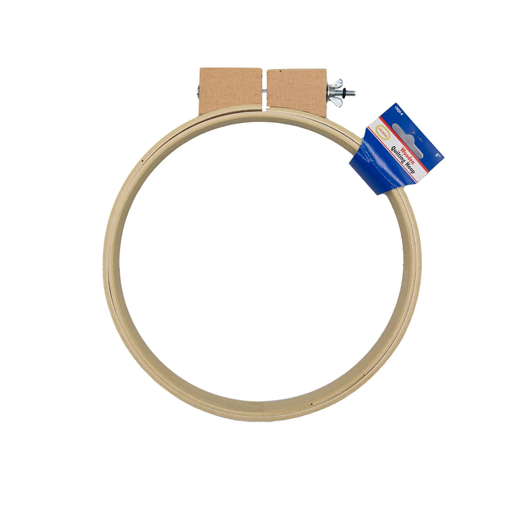 Hoop Quilting Round Wood 8" (CNQH - 8 - WP) - Maple Leaf Quilting Company Ltd.