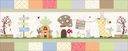 Hoppin' Down the Bunny Trail Bench Pillow Fabric Kit (16" x 38") - Maple Leaf Quilting Company Ltd.