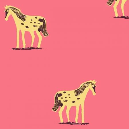 Hot Pink Wild Ponies 108" Cotton (54541W - 1DES) – Sold in UNITS of ¼ metre - Maple Leaf Quilting Company Ltd.