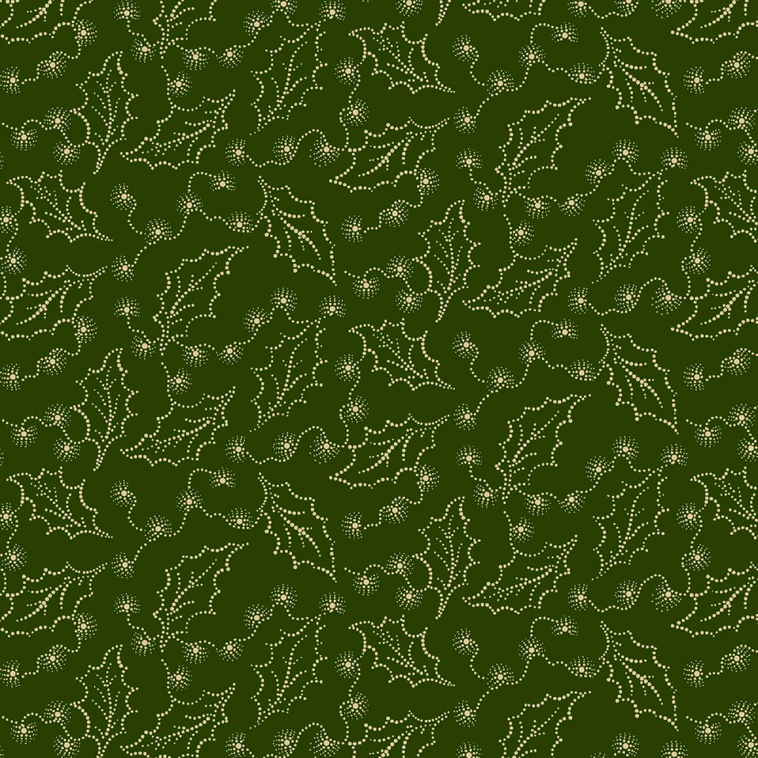 Hunter Holly | 108” Cotton (QB111337D - HUNTER) - Sold in UNITS of 1/4 metre - Maple Leaf Quilting Company Ltd.