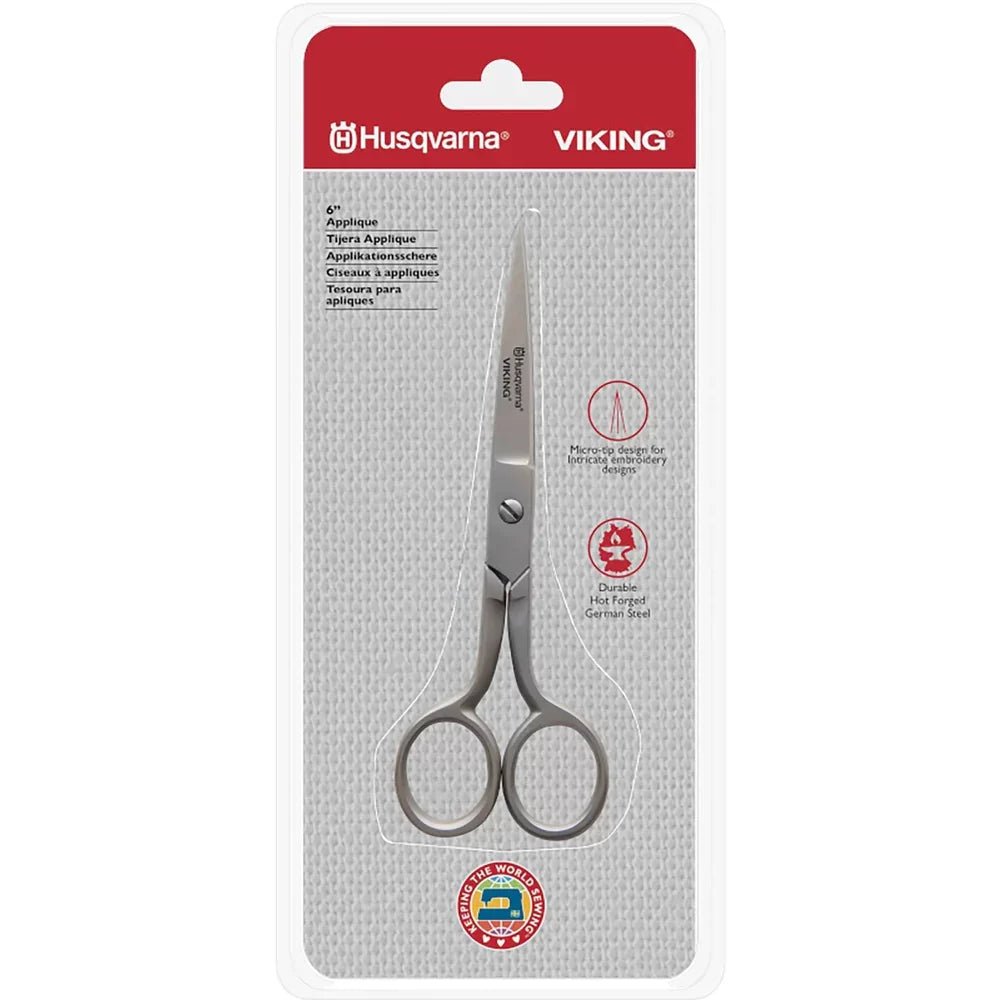 Husqvarna Viking 6" Applique Scissors - Maple Leaf Quilting Company Ltd.