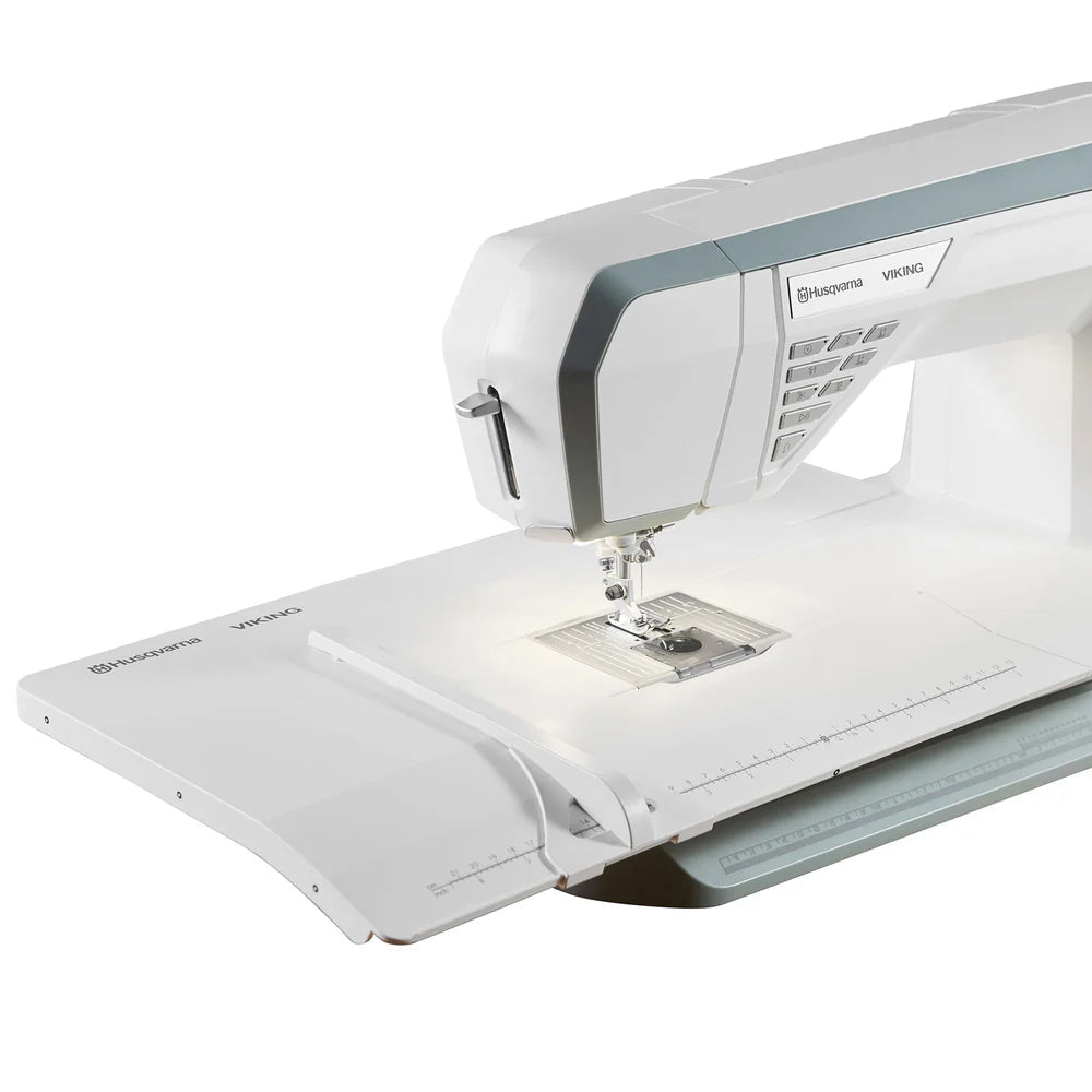 HUSQVARNA® VIKING® Extension Table with Adjustable Guide (TOPAZ 55Q & 65) - Maple Leaf Quilting Company Ltd.