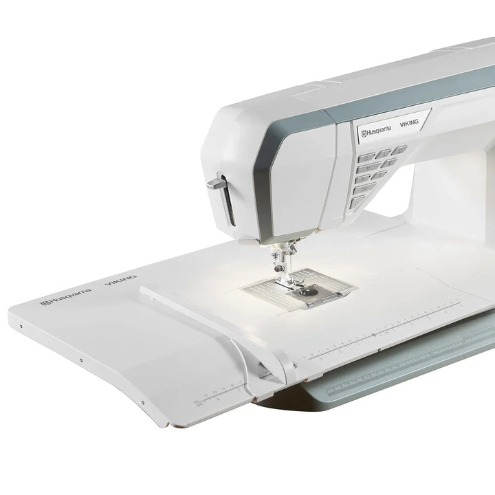 HUSQVARNA® VIKING® Extension Table with Adjustable Guide (TOPAZ 55Q & 65) - Maple Leaf Quilting Company Ltd.