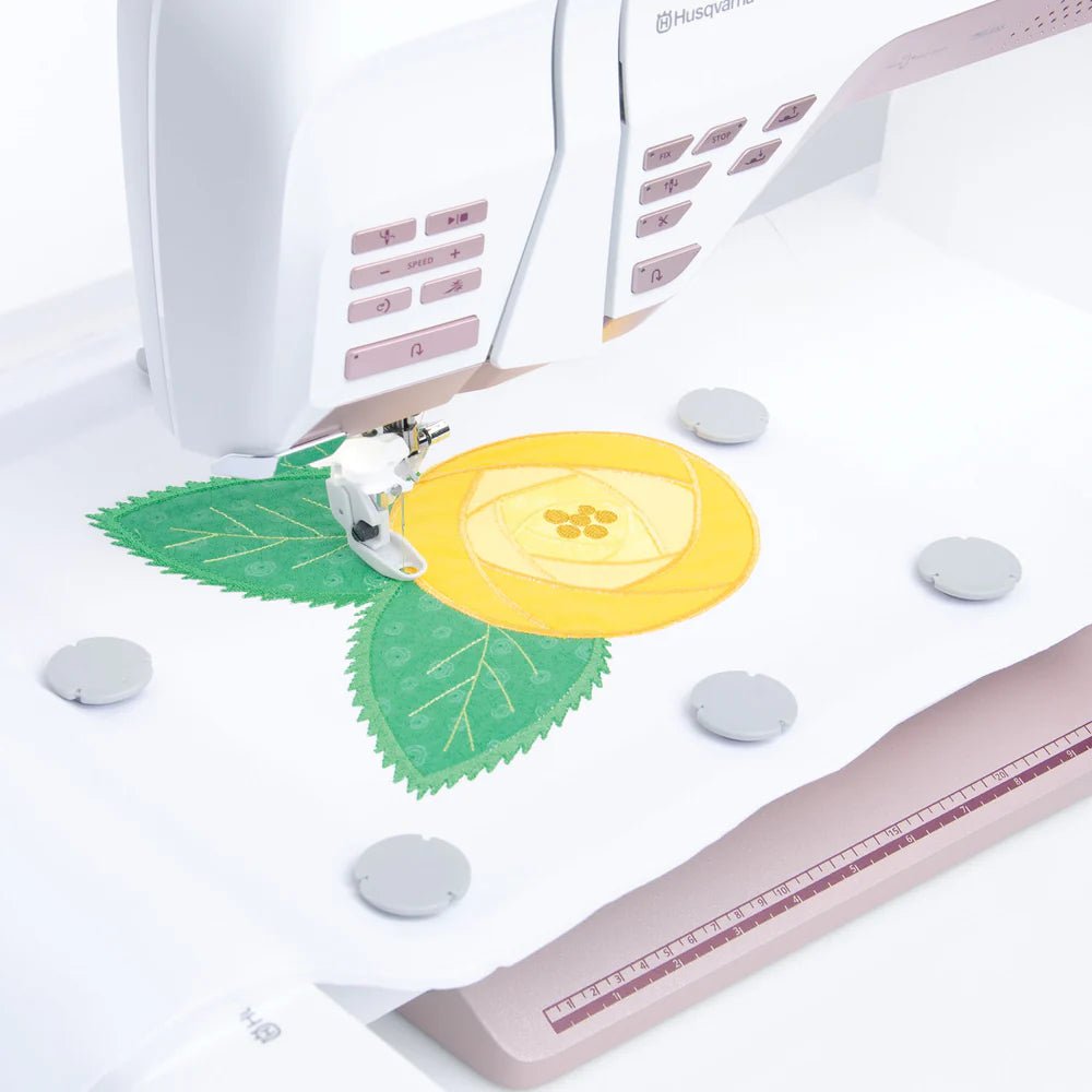 HUSQVARNA® VIKING® Quilter's Metal Embroidery Hoop 200 mm x 200 mm - Maple Leaf Quilting Company Ltd.