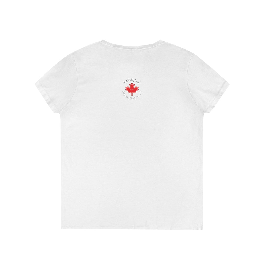 Incoming Big Girl Words Gilden V - neck heavy cotton T-Shirt - Maple Leaf Quilting Company Ltd.
