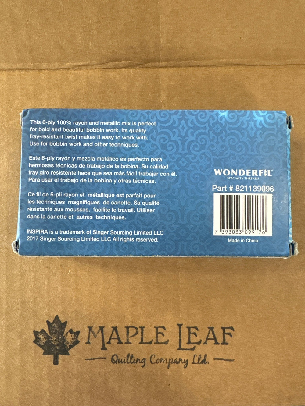 Inspira 5 Specialty Bobbin Threads - Maple Leaf Quilting Company Ltd.