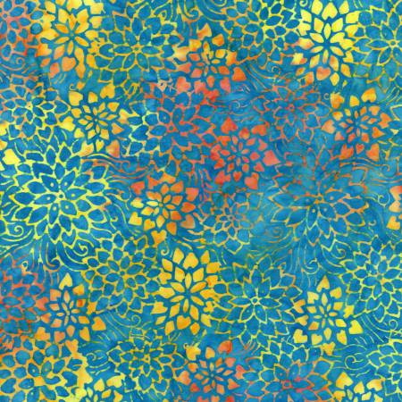Island Packed Floral 106" Batik (BX3457 - ISLAND) - Sold in UNITS of 1/4 Metre - Maple Leaf Quilting Company Ltd.