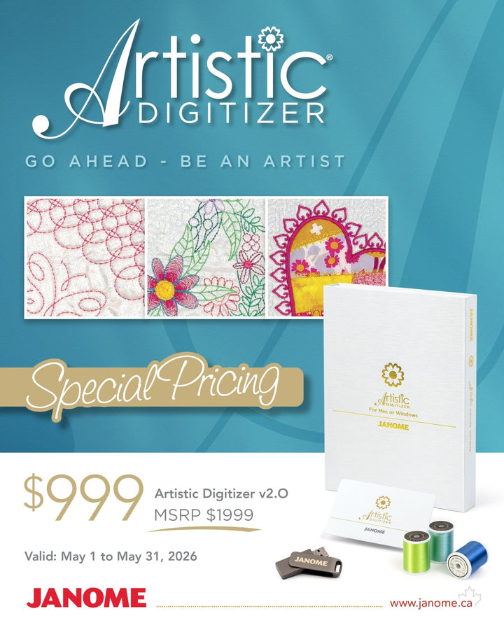 Janome Artistic Digitizer 2.0 - Maple Leaf Quilting Company Ltd.