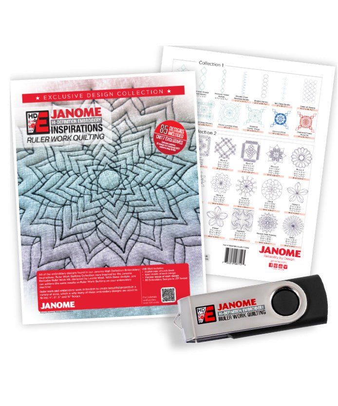 Janome Embroidery Designs Inspired by Ruler Work - Maple Leaf Quilting Company Ltd.