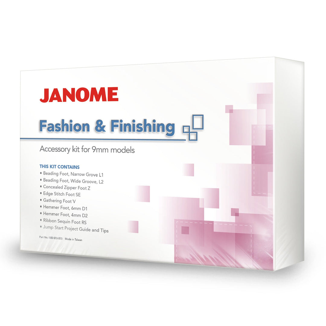 Janome Fashion &amp; Finishing Accessory Kit for 9mm Models - Maple Leaf Quilting Company Ltd.
