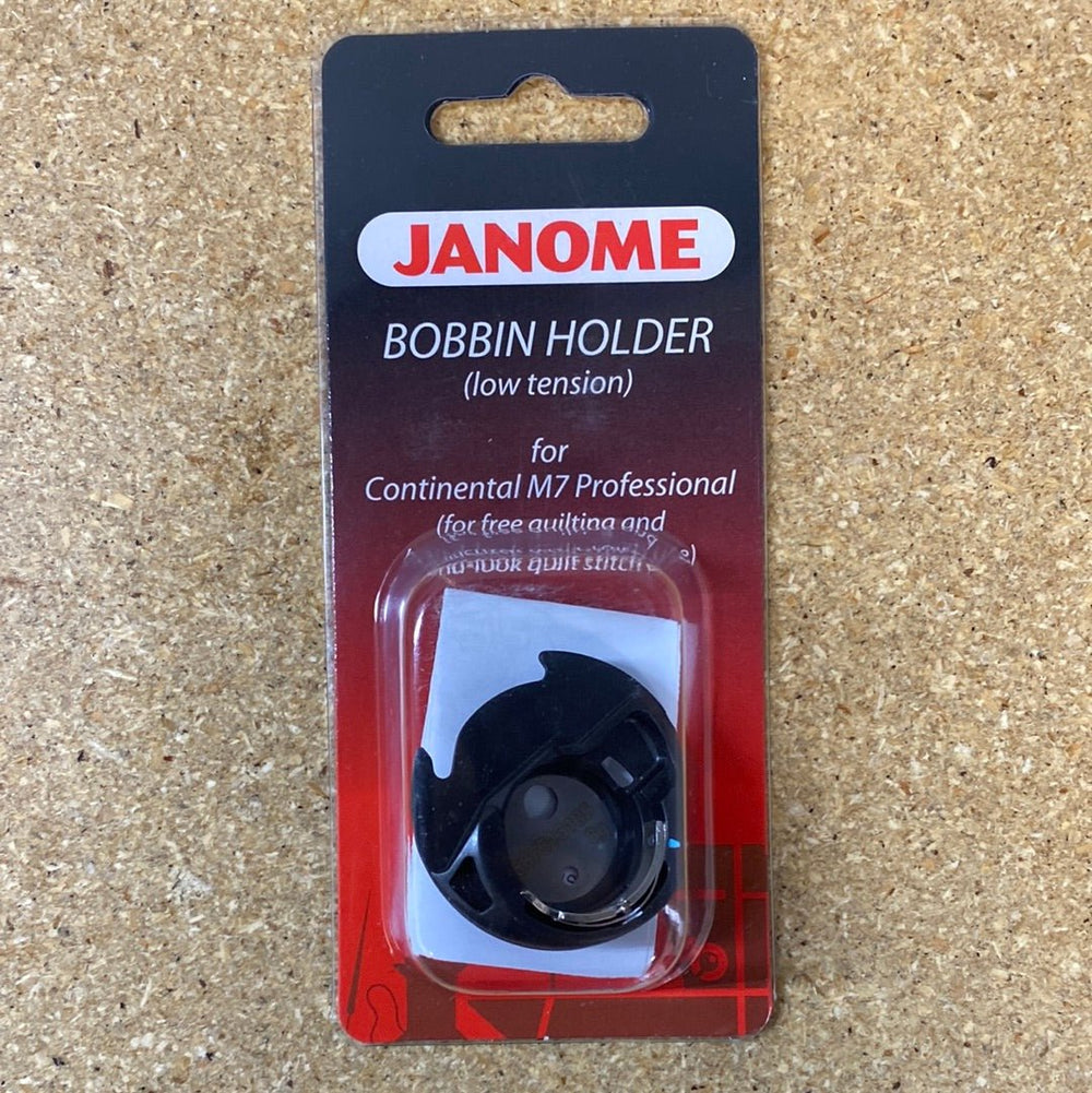 Janome M7 low tension bobbin case for free motion quilting - Maple Leaf Quilting Company Ltd.