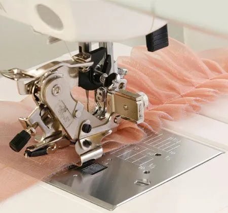 Janome Ruffler Foot (5 - 7mm) - Maple Leaf Quilting Company Ltd.
