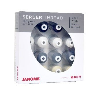 Janome Serger Thread Starter Kit | Black White Grey Natural - Maple Leaf Quilting Company Ltd.