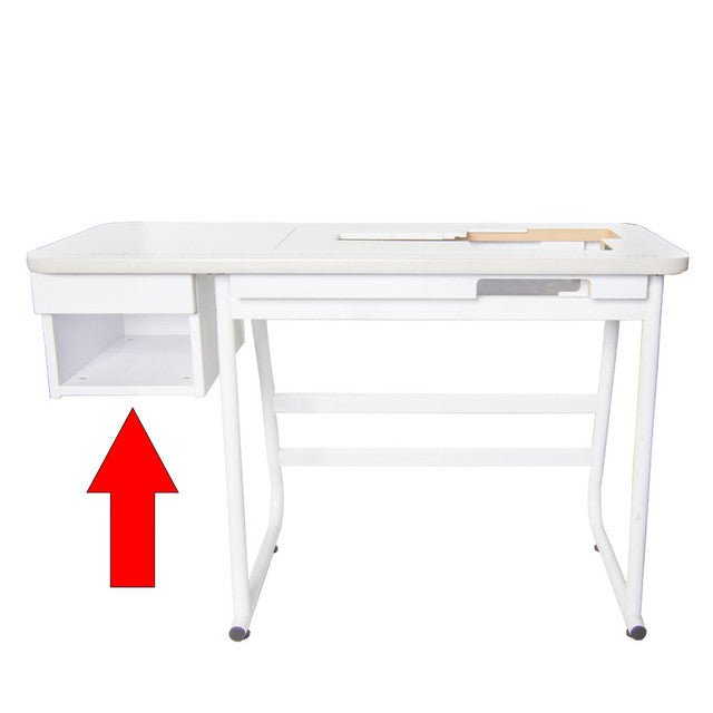 Janome Shelf with Drawer (494708204) - Fits Universal Table (494708101) - Maple Leaf Quilting Company Ltd.