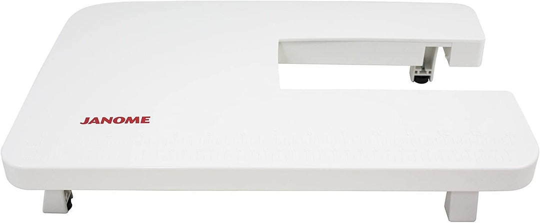 Janome White Plastic Extension Table (QDC Models) - Maple Leaf Quilting Company Ltd.