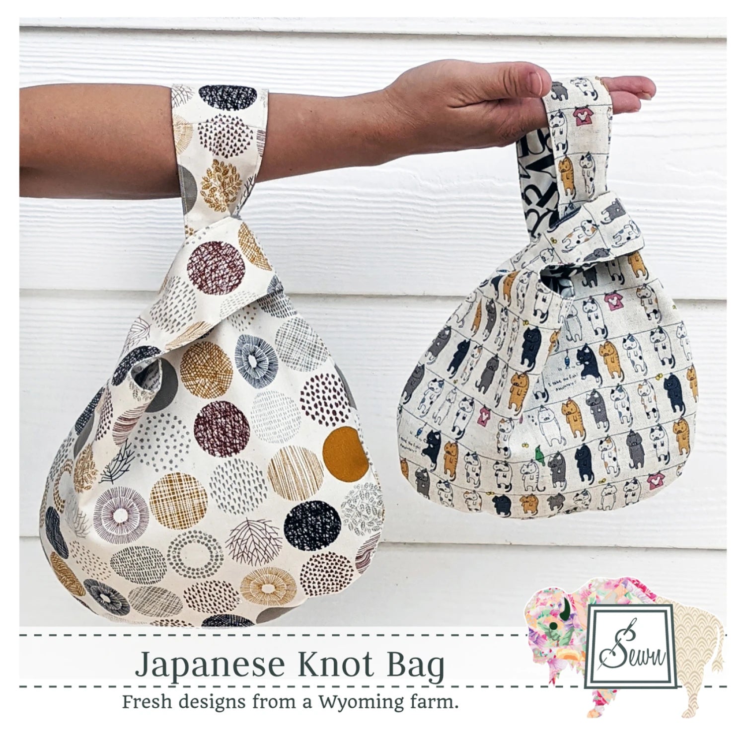 Japanese Knot Bag (SITF201D) - Maple Leaf Quilting Company Ltd.