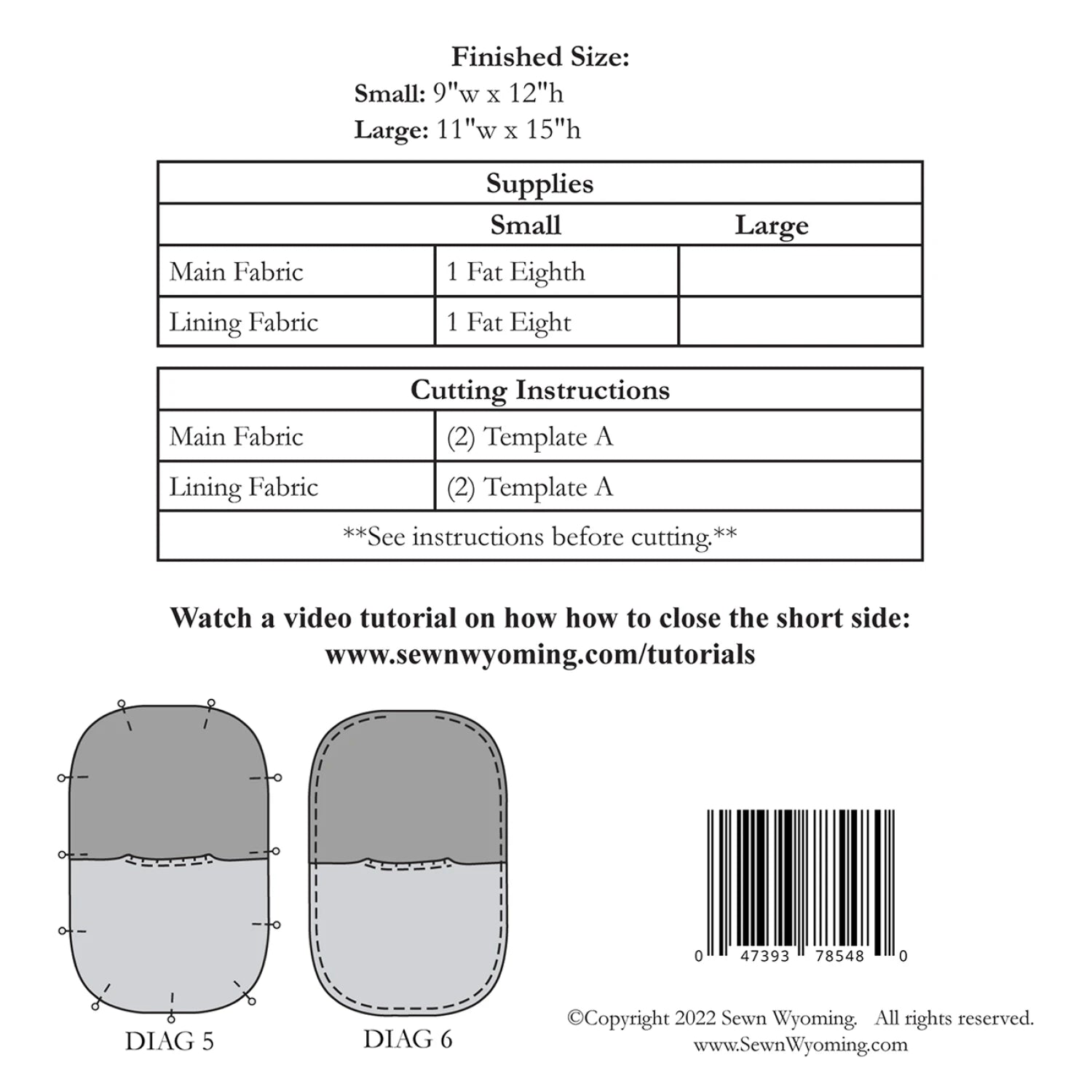 Japanese Knot Bag (SITF201D) - Maple Leaf Quilting Company Ltd.