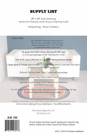 Jelly Roll Rug Paper Pattern - Maple Leaf Quilting Company Ltd.