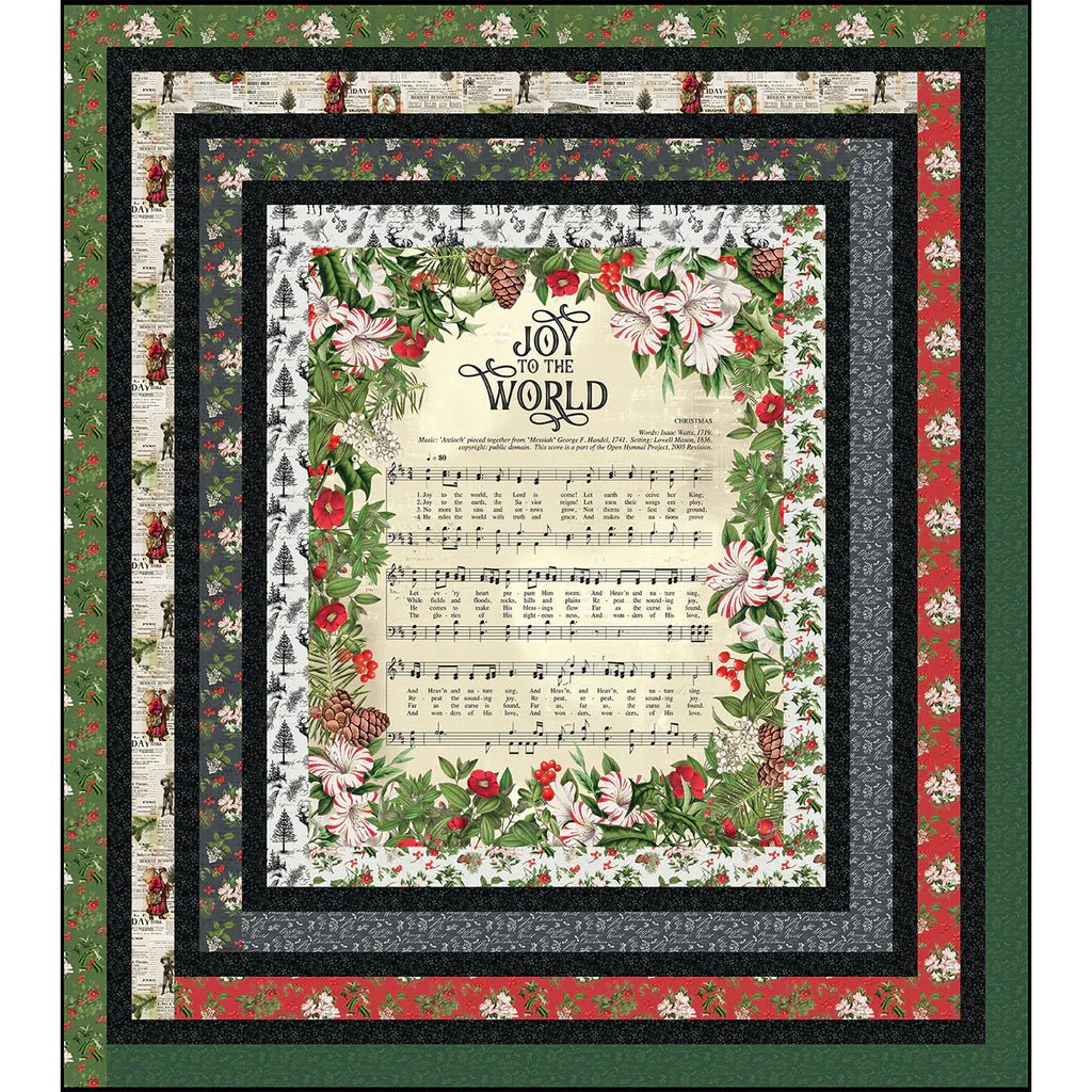Joy to the World Digitally Printed Quilt Panel - Maple Leaf Quilting Company Ltd.
