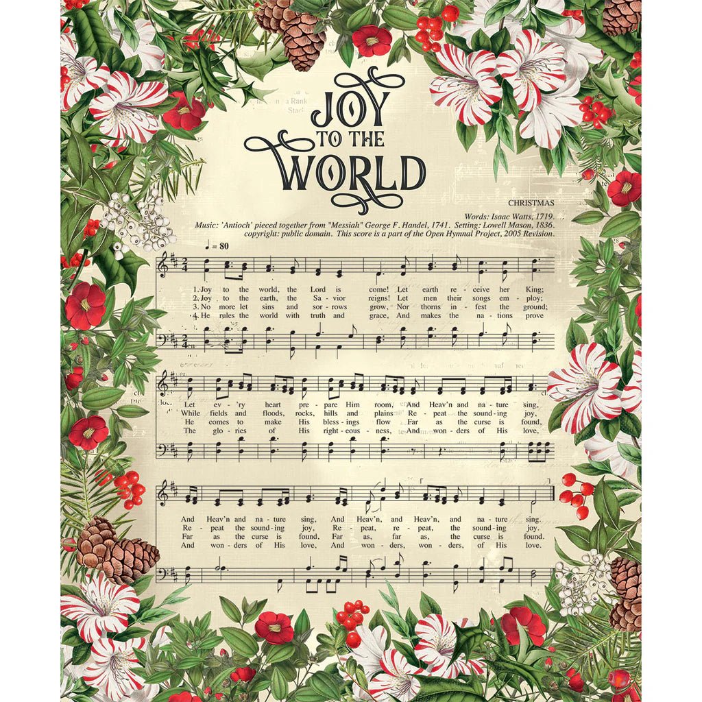 Joy to the World Panel - 36" x 44" (66250505P-01) 🇨🇦 - Maple Leaf Quilting Company Ltd.