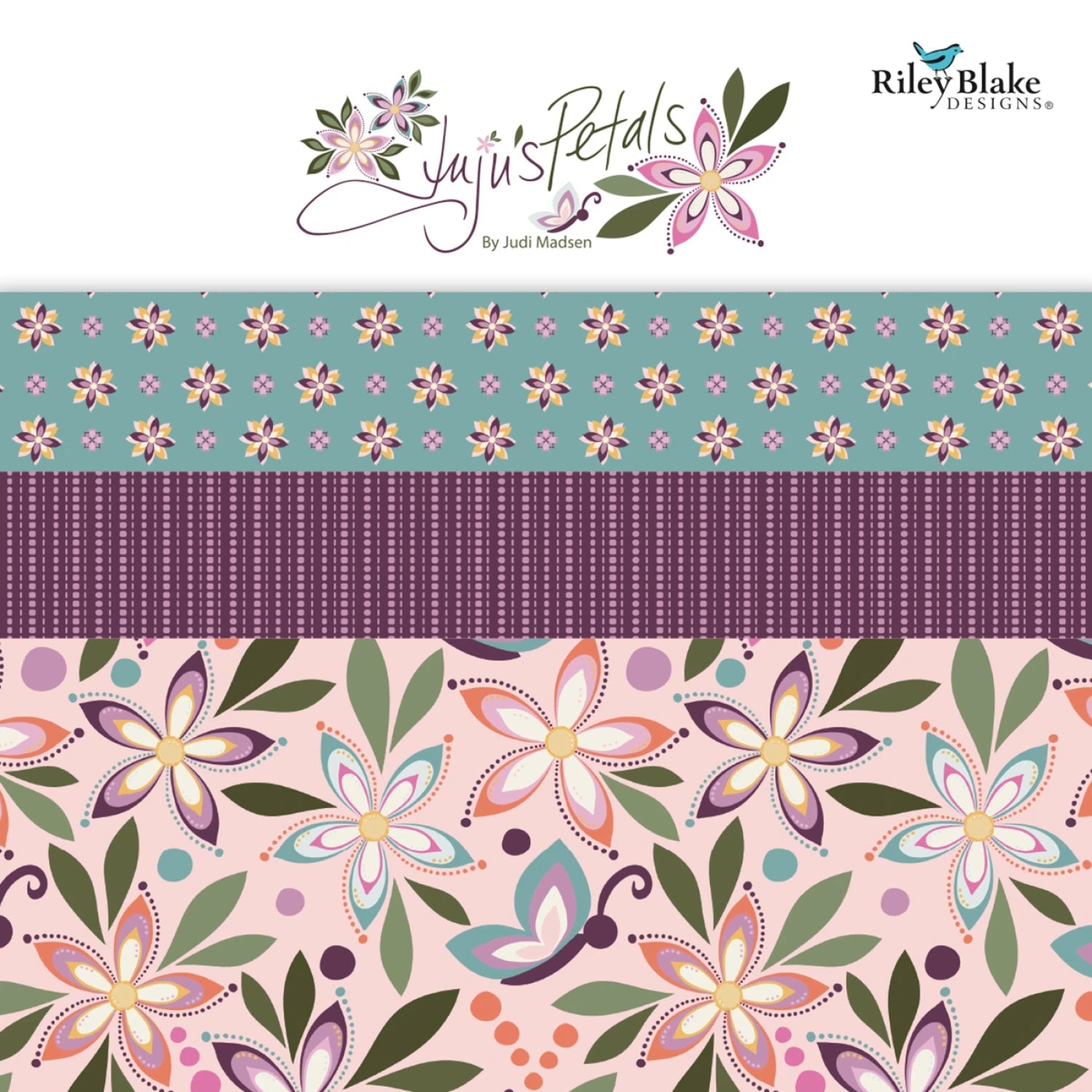 Jujus Petals by Judi Madsen Collection By Judi Madsen | 2.5in Strips - 40pcs (RP - 16610 - 40) - Maple Leaf Quilting Company Ltd.