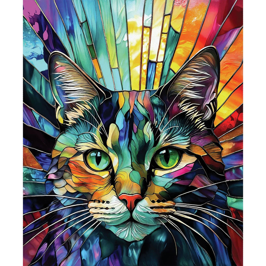 Kaleidoscope Cat Panel (16250203P-01) - Maple Leaf Quilting Company Ltd.